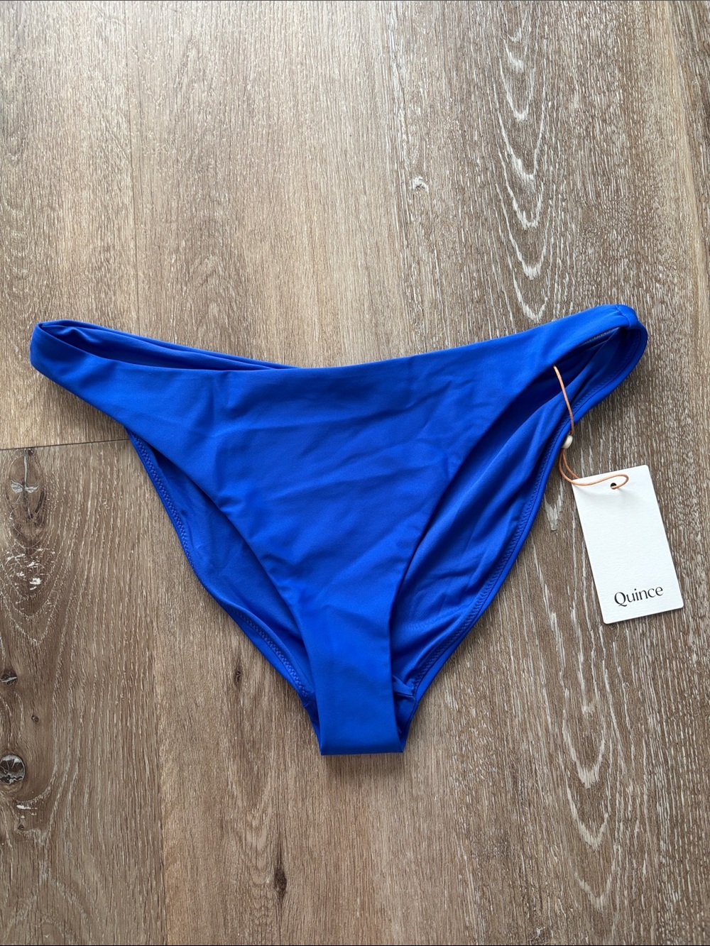 Quince Electric Blue Italian Low-Rise Bikini Bottom